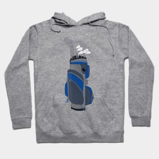 Blue and Gray Golf Bag Hoodie